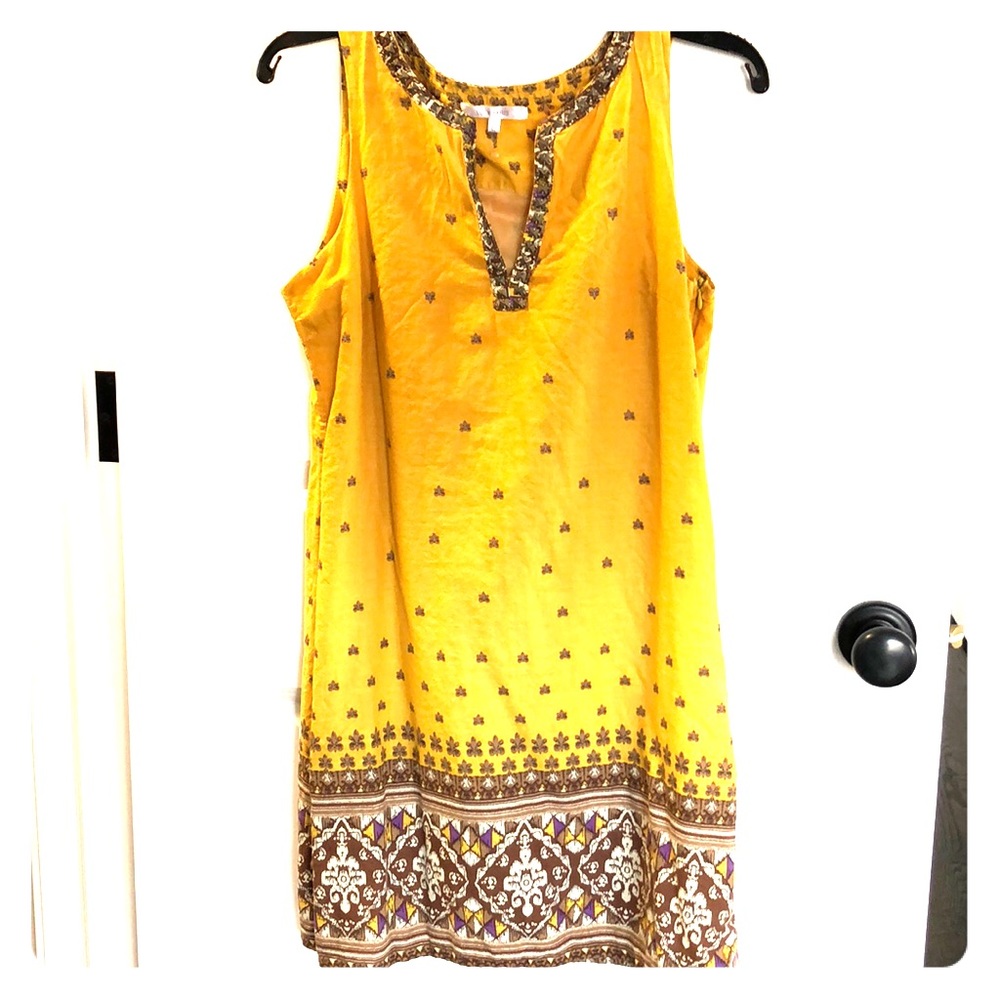 Mustard Knee Length w/Fleur de lis Detailing